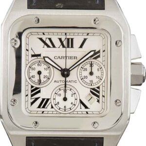 Used Cartier Santos 100 Stainless Steel